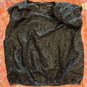 Express sequin Top Like New Size Med